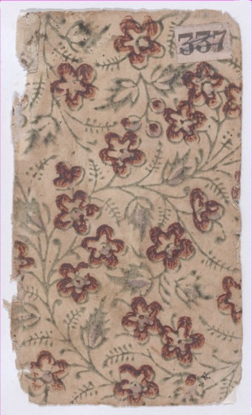 Sheet with an overall floral pattern, 19th century.