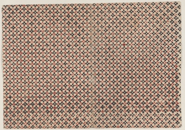 Sheet with overall geometric pattern, 19th century.