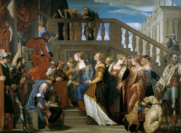 Esther and Ahasver, ca 1555. Creator: Veronese, Paolo (1528-1588).