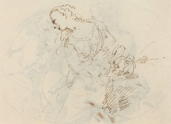 Female Figure (Penitent Magdalene?) [verso].