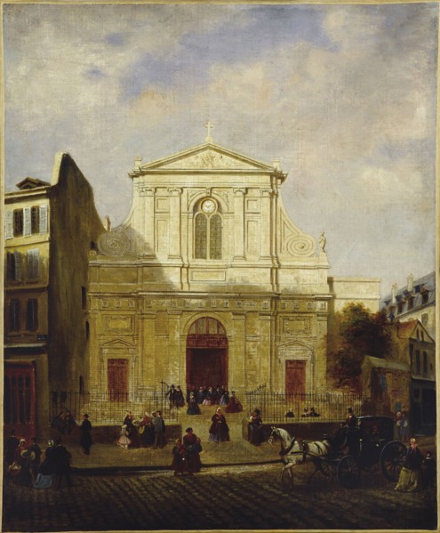 Facade of the Blancs-Manteaux church, 1865, 1865.