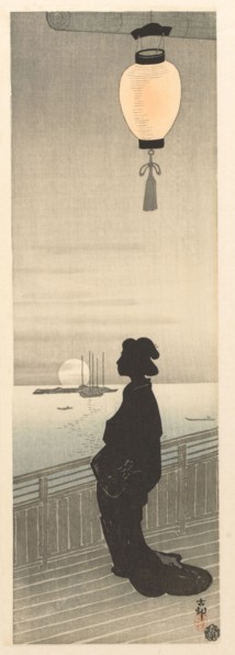 Courtesan on veranda, 1900-1910. Private Collection.