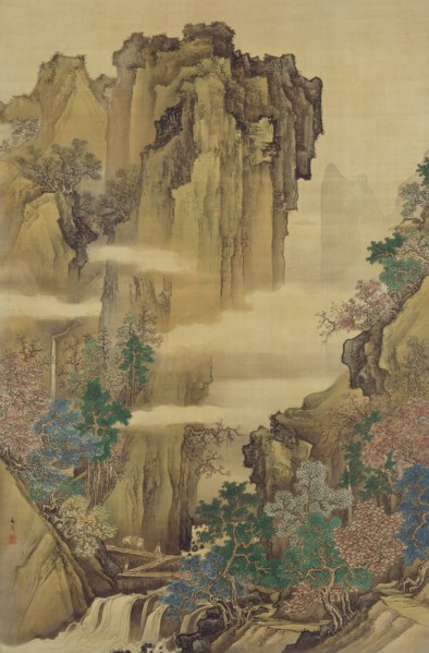 Blue and Green Landscape , 1822. Creator: Buncho, Tani (1763-1841).