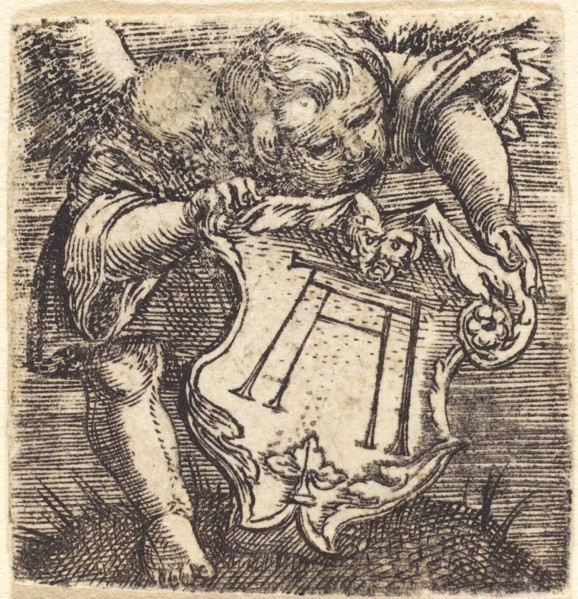Genii with Altdorfer's Schram, c. 1520.