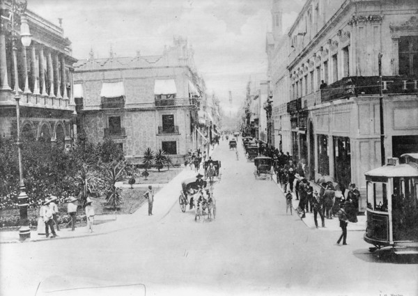 Mexico - Street Scene In Mexico City, 1911.