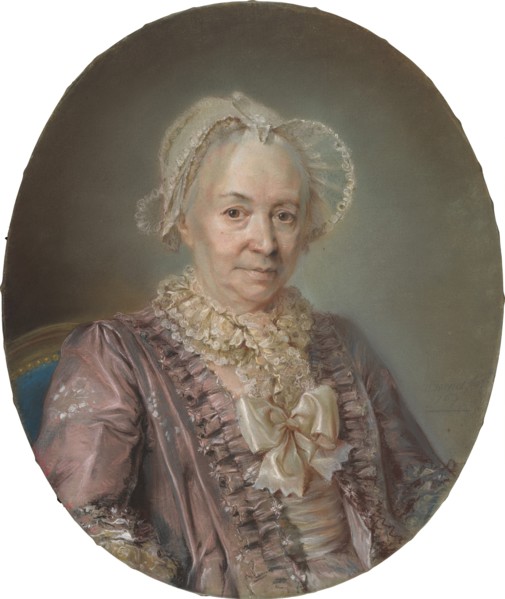 An Elderly Lady in a Mauve Silk Dress, 1767.