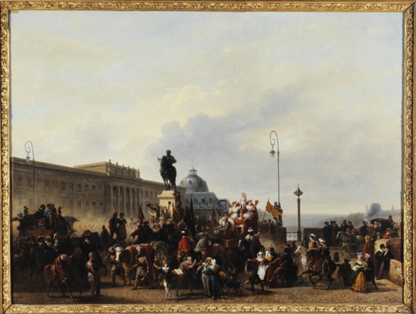 Masquerade on the Pont-Neuf, 1830.