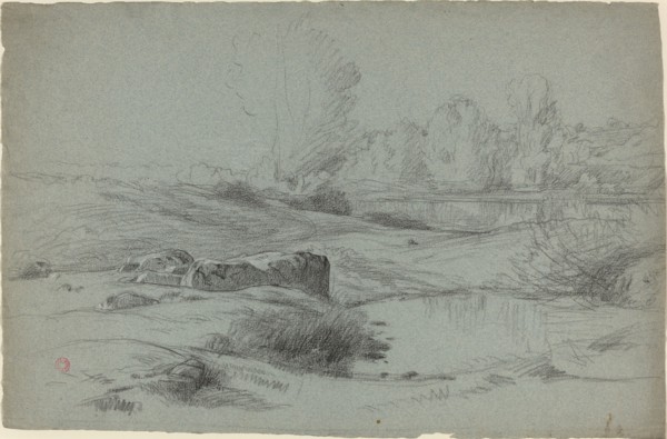A Rocky Meadow by a River, c. 1840.