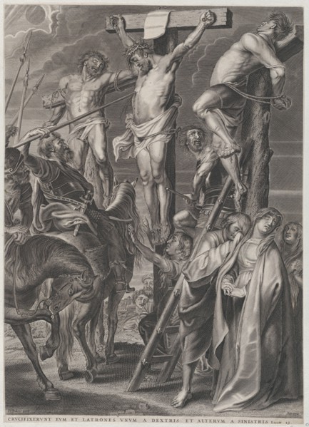Christ on the cross between the two thieves, ca. 1631.