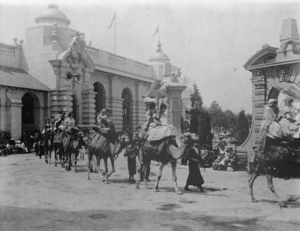 Pan-American midway parade, 1901. Creator: Frances Benjamin Johnston.