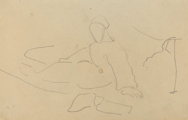 Figure Seated on the Ground [recto], 1884-1888.