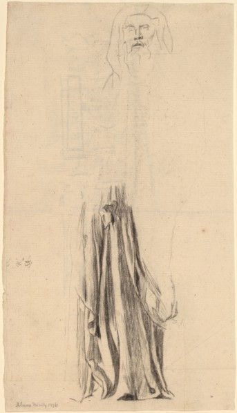 Study for Moses - Trinity Church, Boston, 1876.