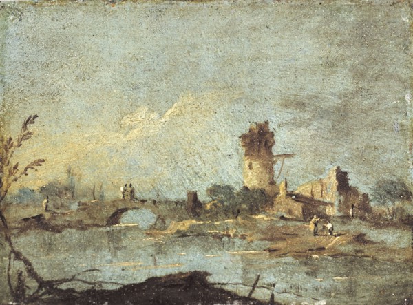 Rustic caprice, with ruined bridge and tower.
