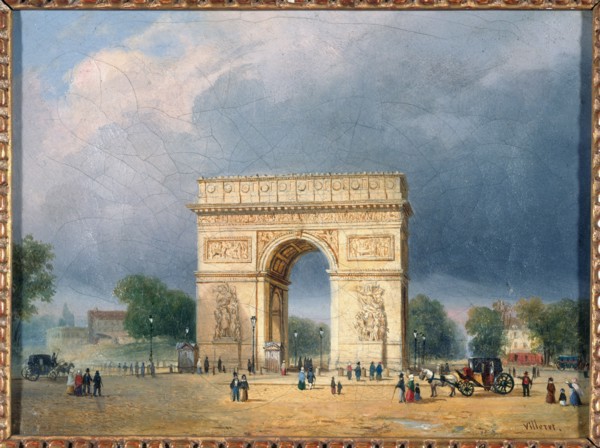 L'Arc de Triomphe de l'Etoile, c1840.