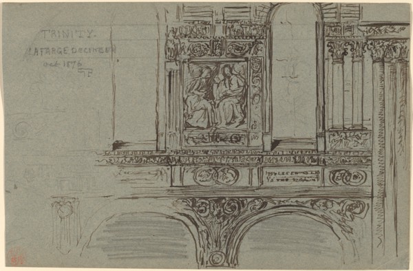 Trinity Church, Boston (nave) - Mural Study, 1876.