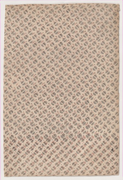 Sheet with an overall pattern of semicircles, 19th century.