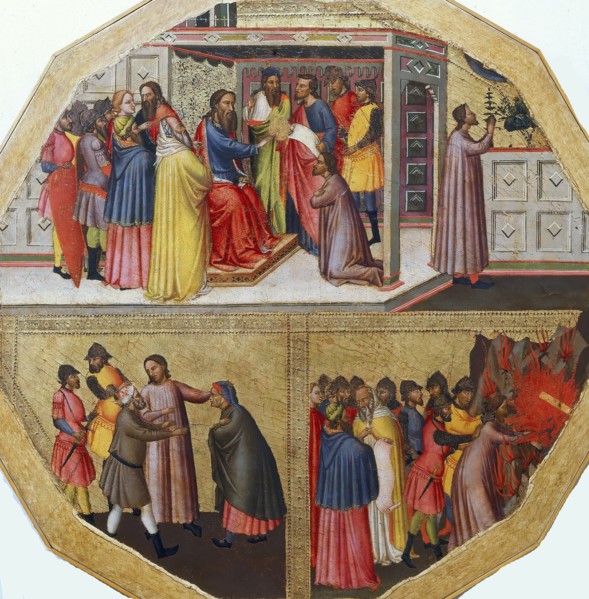 The birth tray: The Story of a False Prophet, ca 1340. Creator: Anonymous.