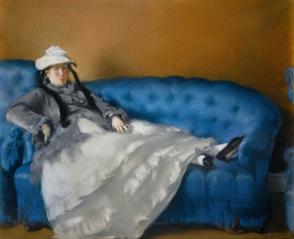 Madame Manet sur un canapé bleu, 1874. Creator: Manet, Édouard (1832-1883).
