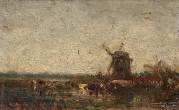Hollande, le moulin, c.1853.