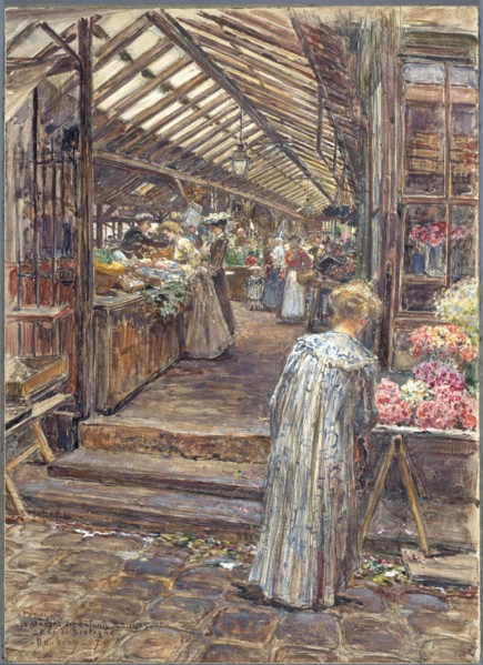 Marche des Enfants-Rouges, rue de Bretagne, 1907.