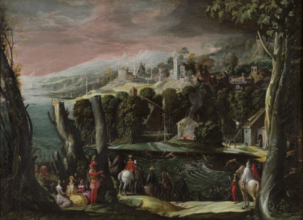 Landscape with figures, c. 1550. Creator: Niccolò dell'Abate (1509/12-1571).