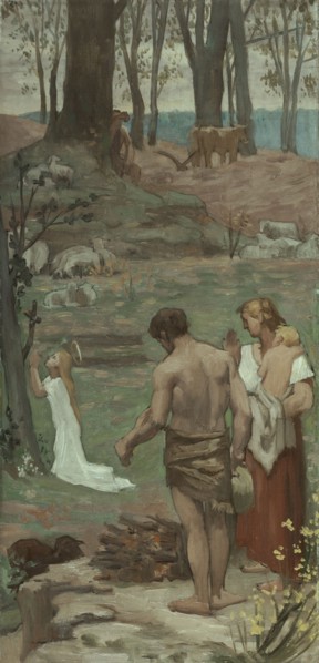 Sainte Geneviève enfant en prière, c1877.