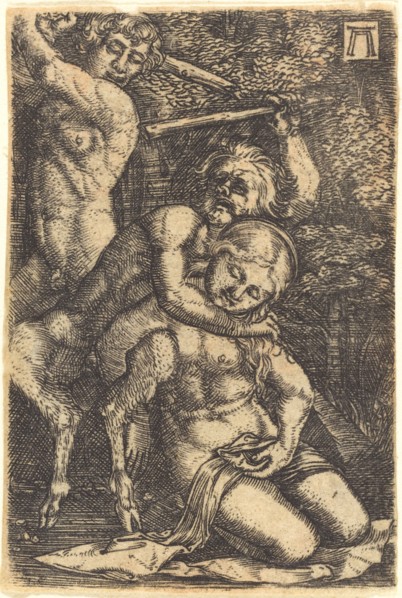 Two Satyrs Fighting about a Nymph, c. 1520/1525.