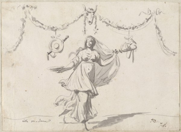 Ornament with a Woman in Ancient Dress, 1775/80.