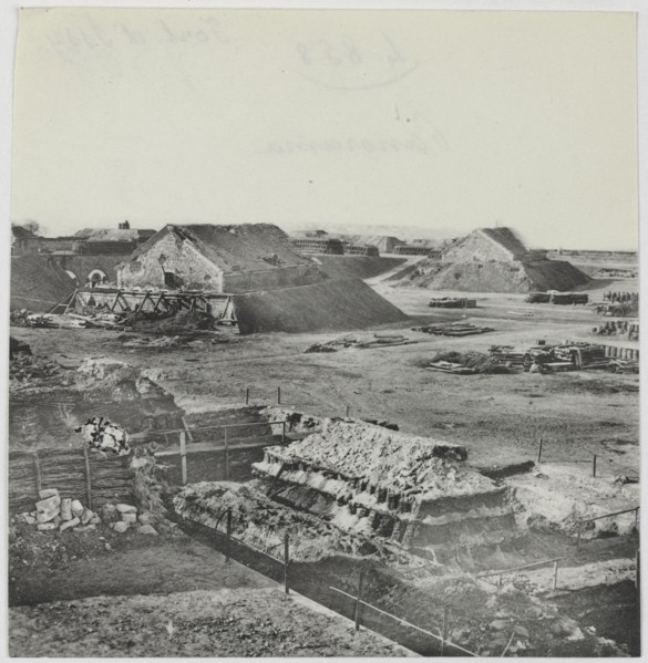 Panorama of the fort of Issy-les-Moulineaux, 1871.
