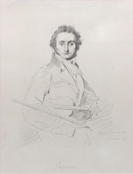 Portrait of Niccolò Paganini, 1830 (backdated "1818").