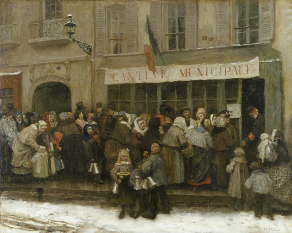 City canteen during the siege of Paris (1870-1871), c1870.