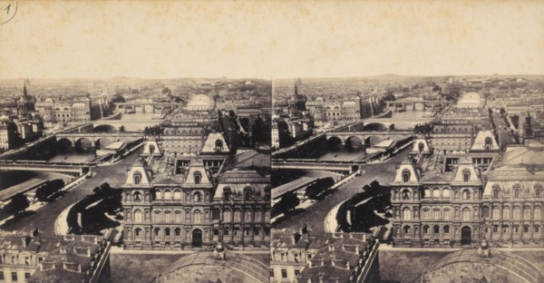 The seven bridges on the Seine / Paris, between 1860 and 1862.