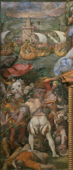 Emperor Charles V Captures Tunis, c. 1565. Creator: Zuccari, Taddeo (1529-1566).