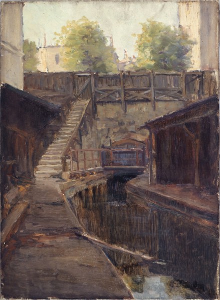 Left arm of the Bièvre, boulevard Arago, c1900.