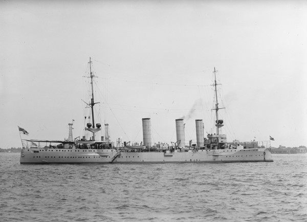 German Squadron Visit To U.S. Battleship 'Stettin', 1912.