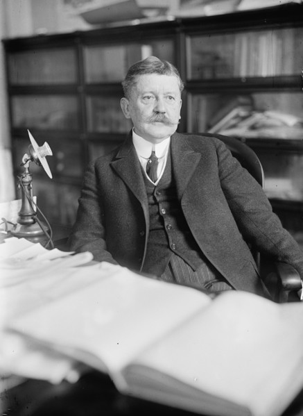 Edward B. Moore, Commissioner of Patents - At Desk, 1912. Creator: Harris & Ewing.