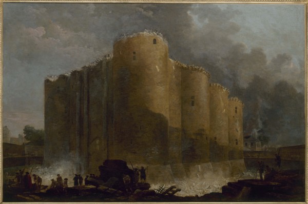 La Bastille, dans les premiers jours de sa démolition, 1789.