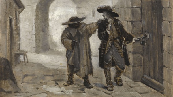 Hans of Iceland addressing Baron Woethaun, c1889.