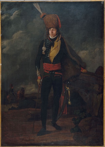 Portrait of a lieutenant of the 8th hussars, between 1793 and 1795.