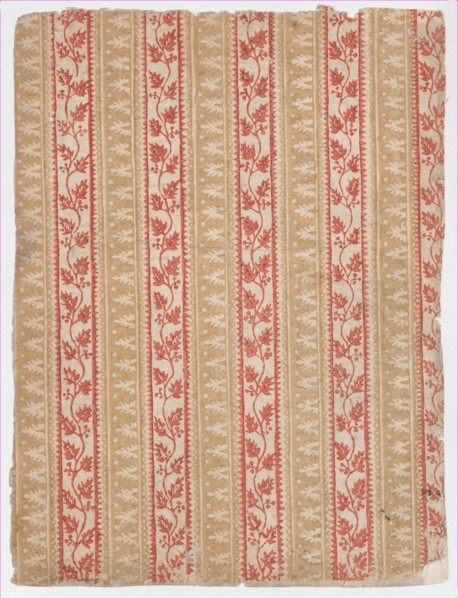 Sheet with five borders with abstract and floral designs, 19th century.