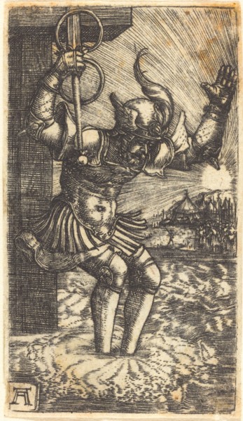 Horatio Cocles Leaping into the River Tiber, c. 1520/1530.