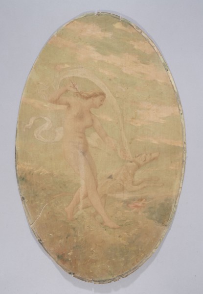 Diana the Huntress. Decorative painting for the Cafe de Paris, c1900.