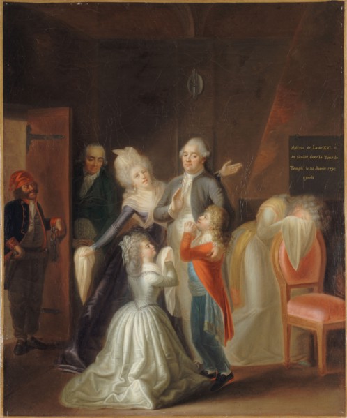Louis XVI's farewell to his family, January 20, 1793, 1794.