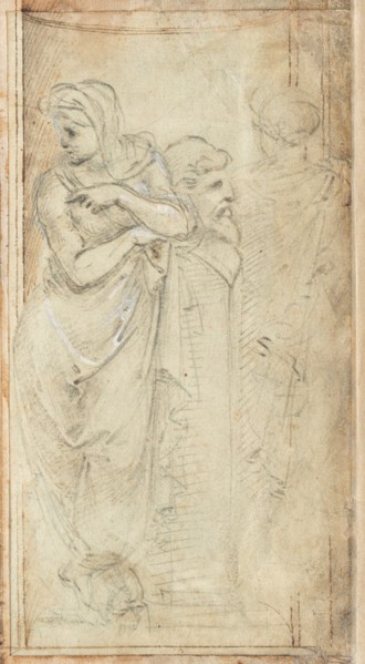 Two Draped Women Standing on Either Side of a Herm, 1488/1493.