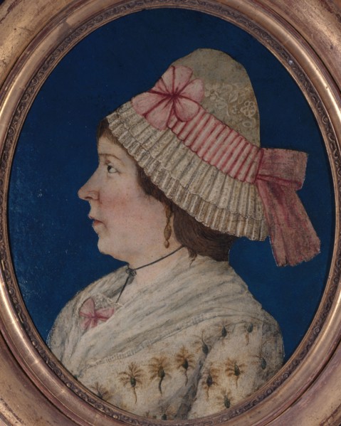 Portrait of a woman, in profile, from the revolutionary period, c1790.
