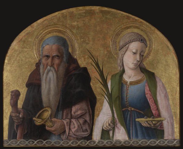 Saints Antony the Hermit and Lucy , ca 1470. Creator: Crivelli, Carlo (c. 1435-c. 1495).