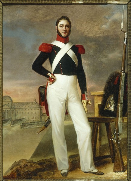 Marin Burty, draper, in grenadier uniform, 1830.
