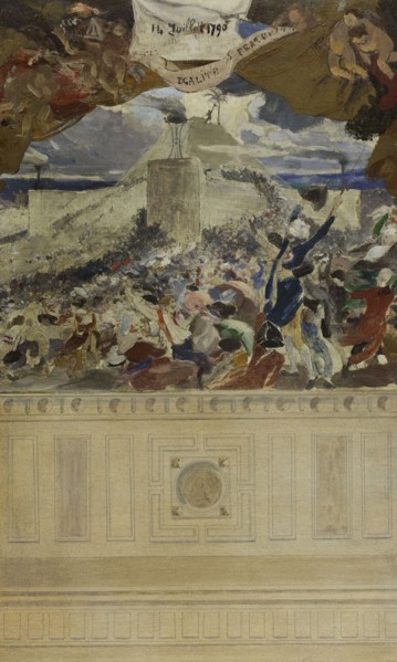 Esquisse pour la mairie du 4ème : Le 14 juillet 1790, 1884.