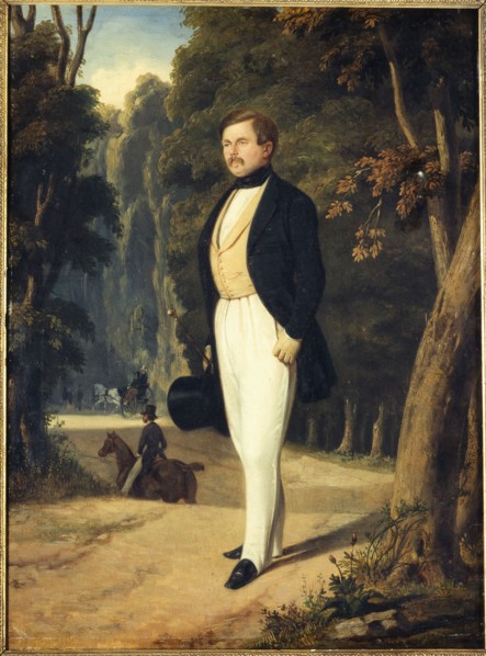 Portrait of Augustin Grisier (1791-1865), fencing master, c1840.