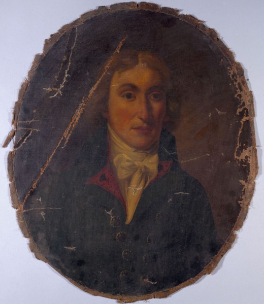 Portrait of a man from the revolutionary period, between 1789 and 1799.